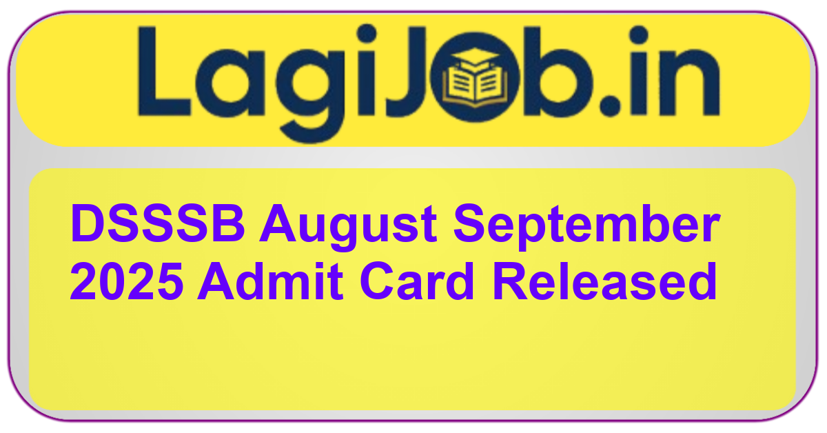 DSSSB admit card