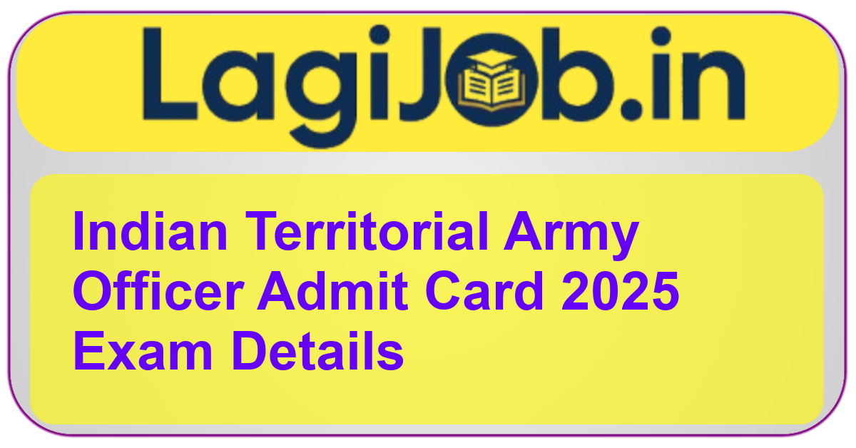 Indian Territorial Army Officer Admit Card 2025