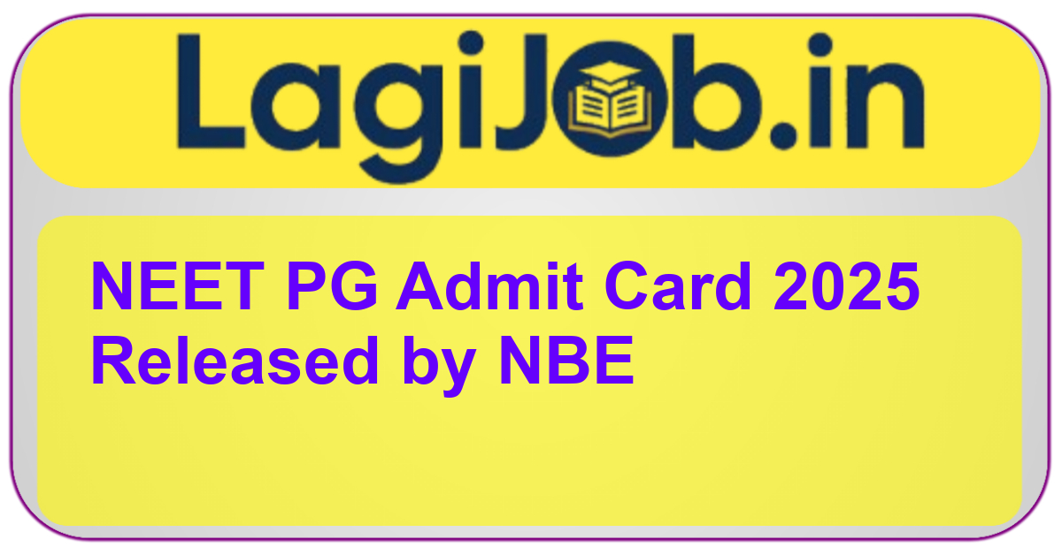 NEET PG Admit Card 2025
