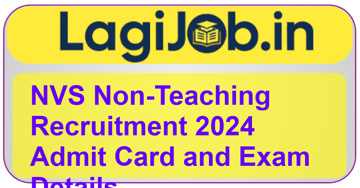 NVS Non-Teaching Recruitment 2024