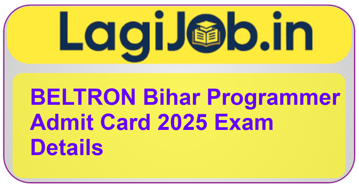 BELTRON Bihar Programmer Admit Card