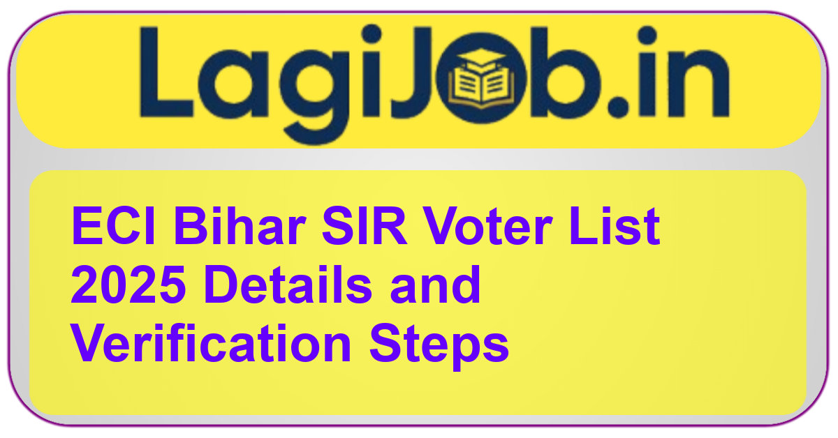 ECI Bihar SIR Voter List 2025