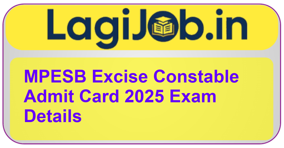 MPESB Excise Constable Admit Card