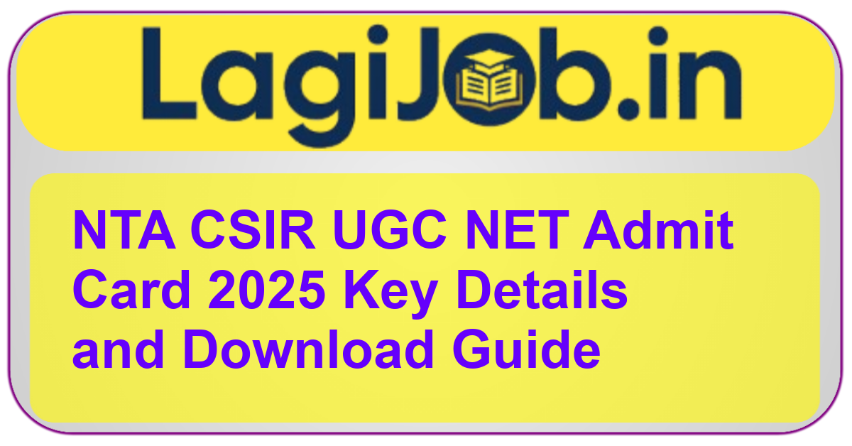NTA CSIR UGC NET Admit Card