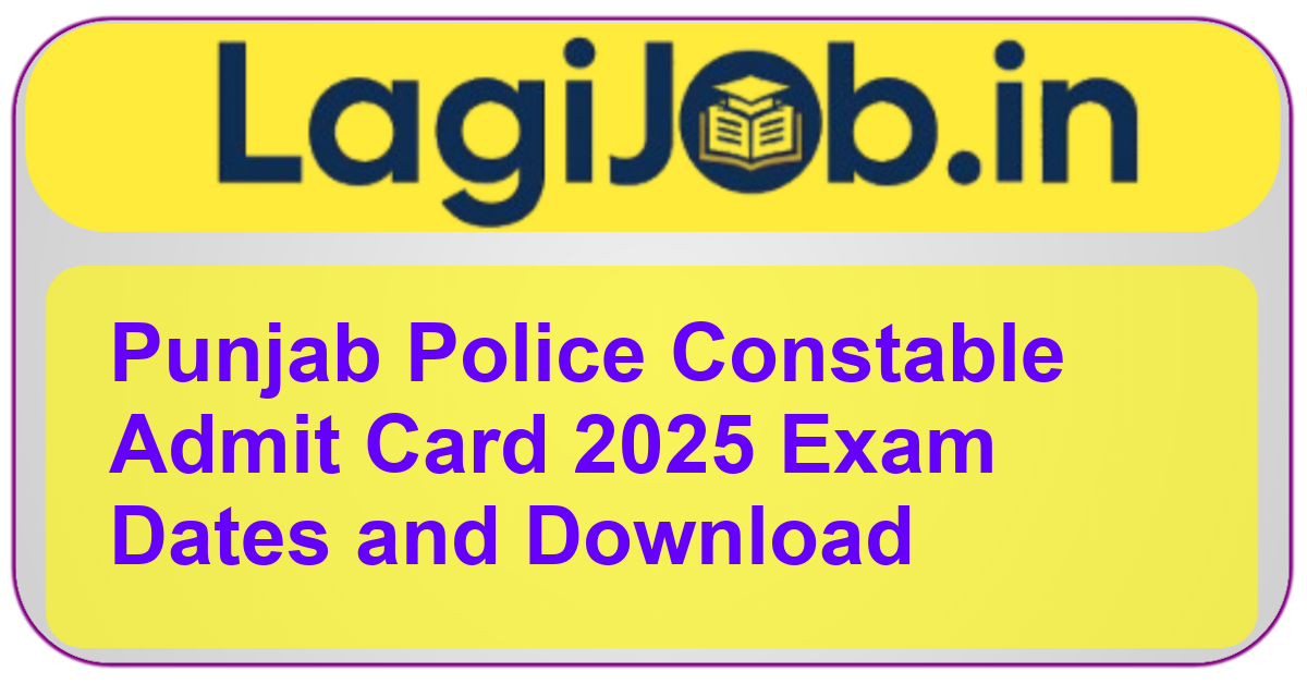 Punjab Police Constable admit card 2025