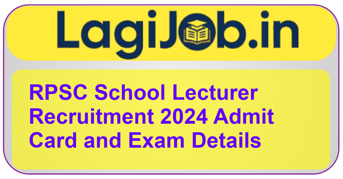RPSC School Lecturer Recruitment 2024