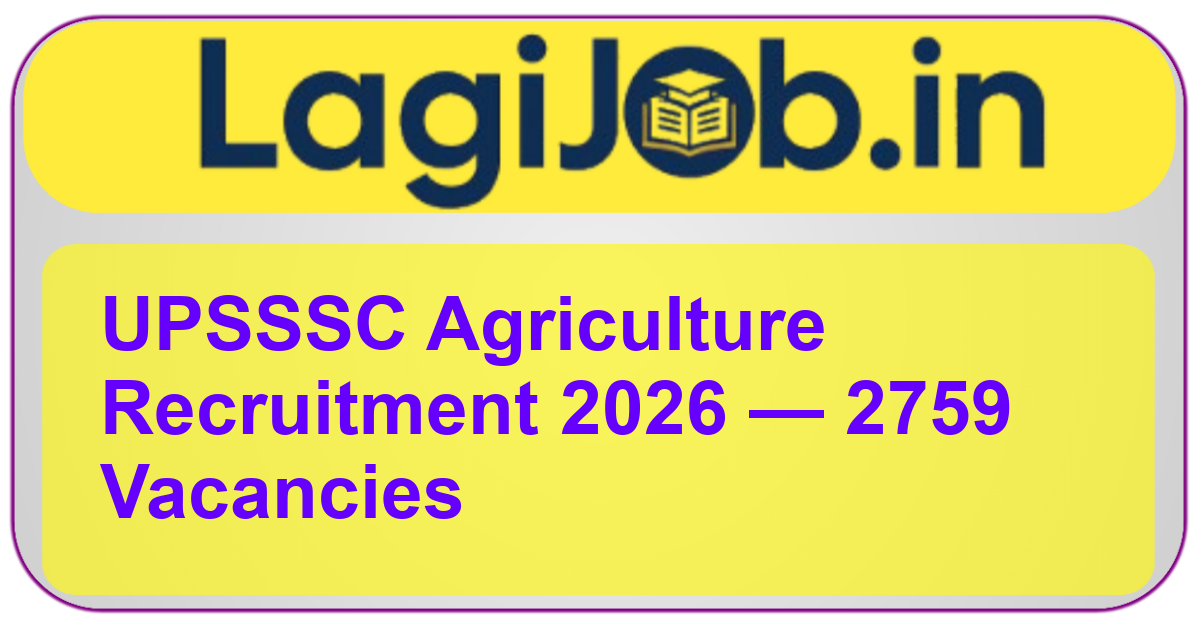 UPSSSC Agriculture Recruitment