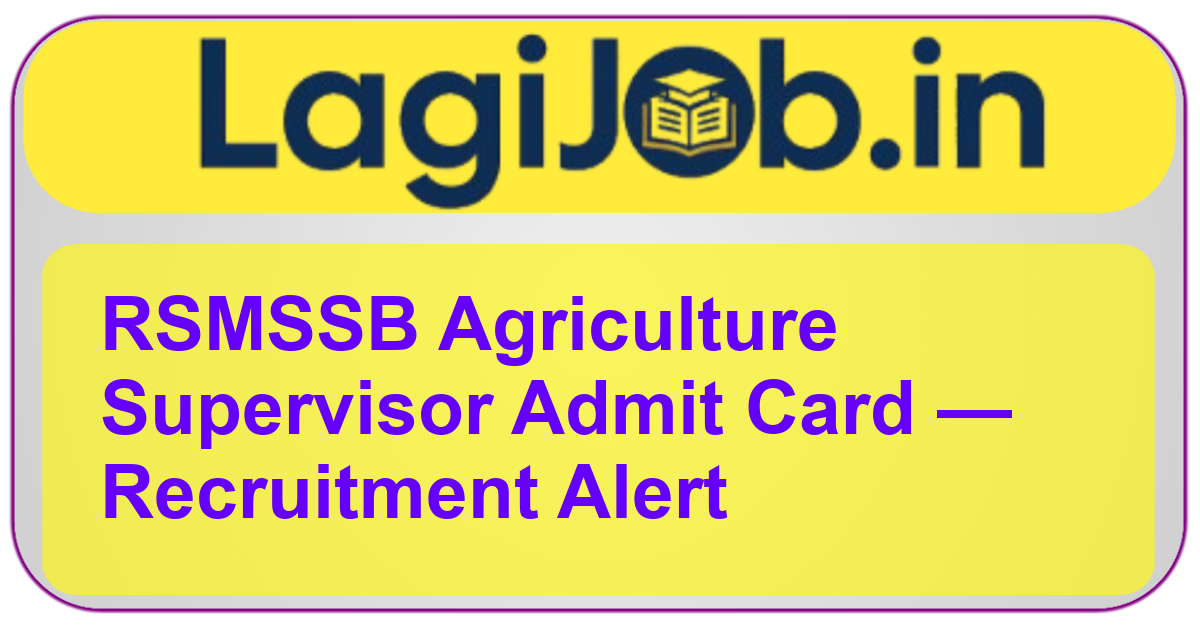 RSMSSB Agriculture